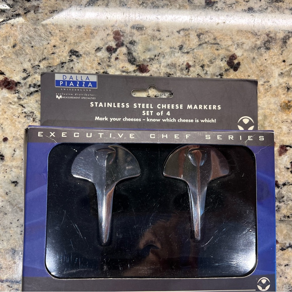 Vintage Stainless Steel Cheese Markers Set